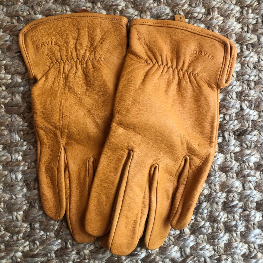 New: ORVIS Leather Unlined Work Gloves. Size XL